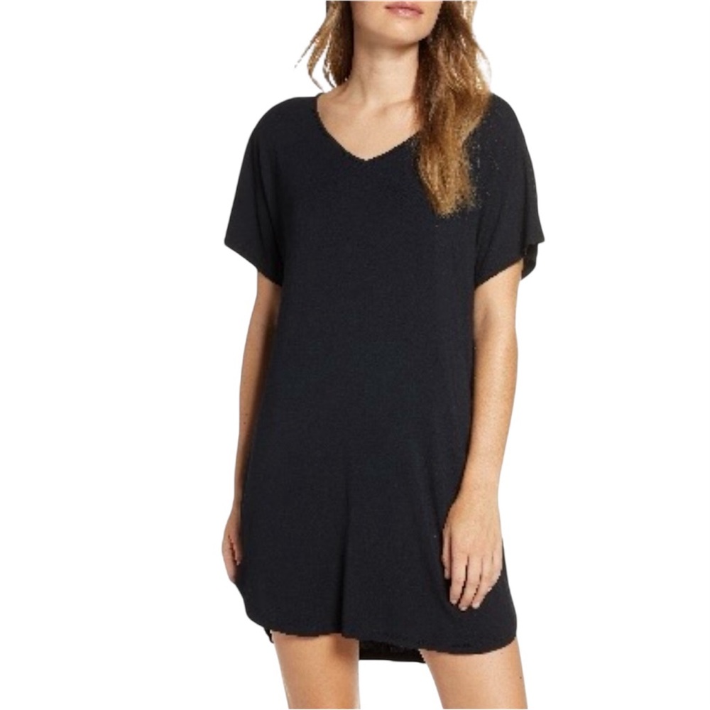 Nordstrom Black Moonlight Dolman Sleeve Nightshirt
